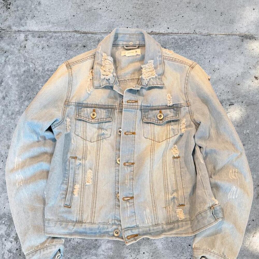 Cisono Distressed Denim Jacket – Size Medium